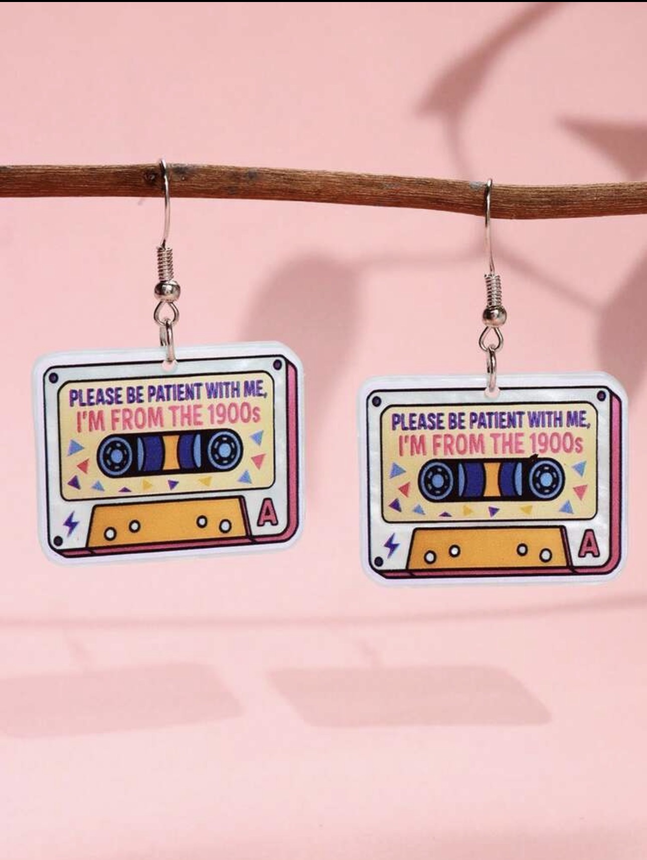 Cassette Tape Design Earrings — alternate