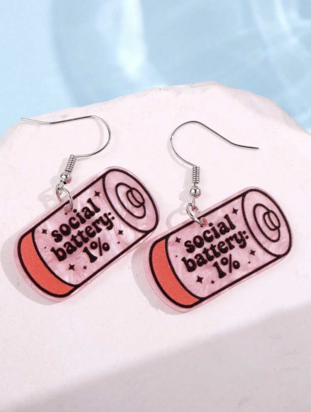 Social Battery Dangle Earrings — alternate