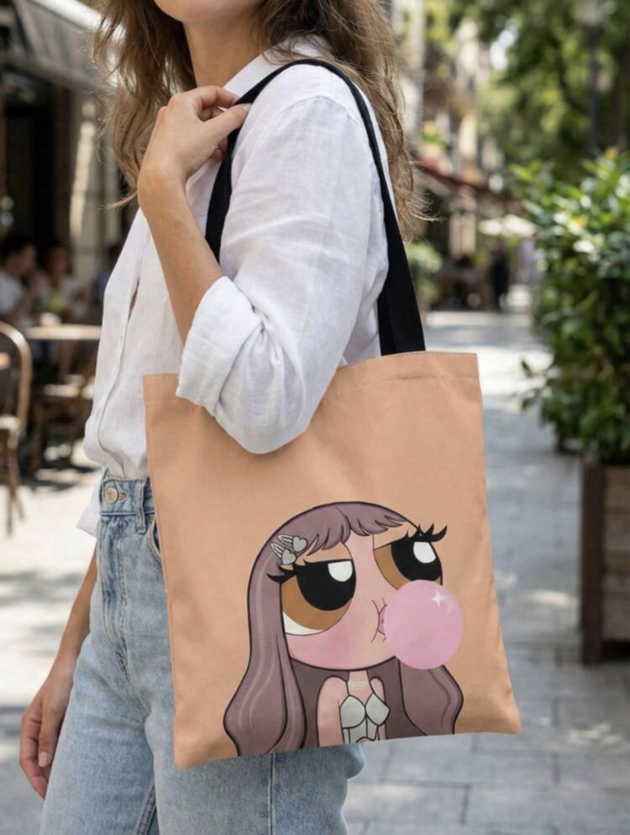 Cute Funny Doll Canvas Tote