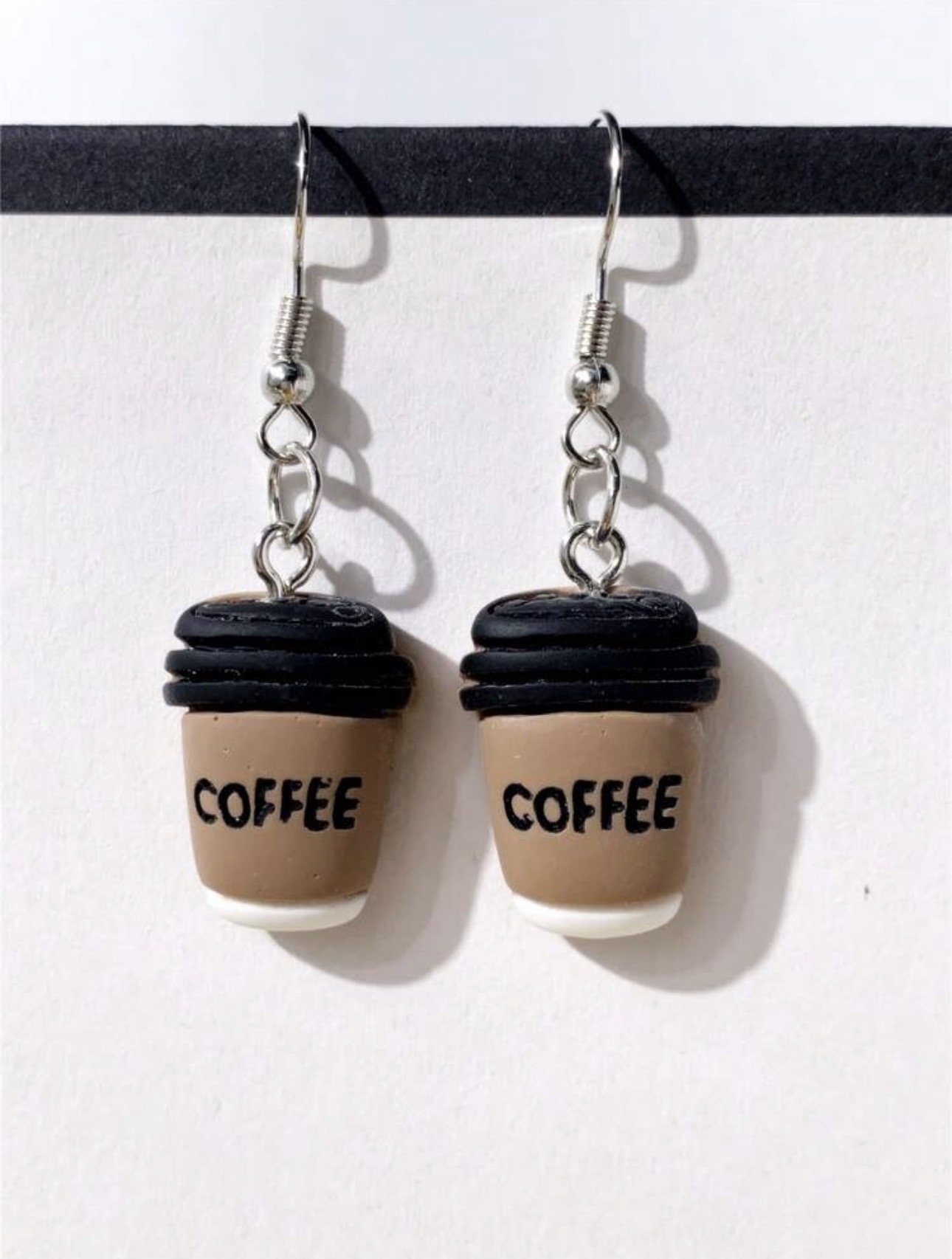 Coffee Cup Resin Earrings