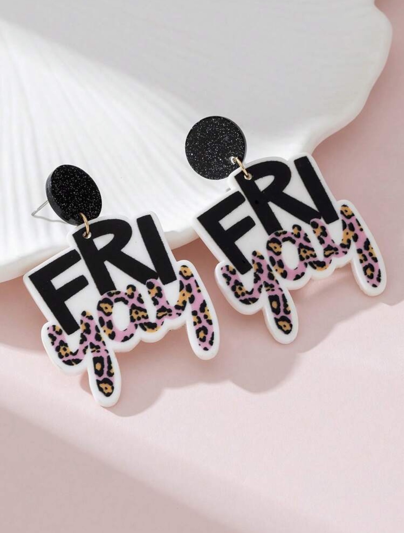 Friday & Leopard Print Earrings