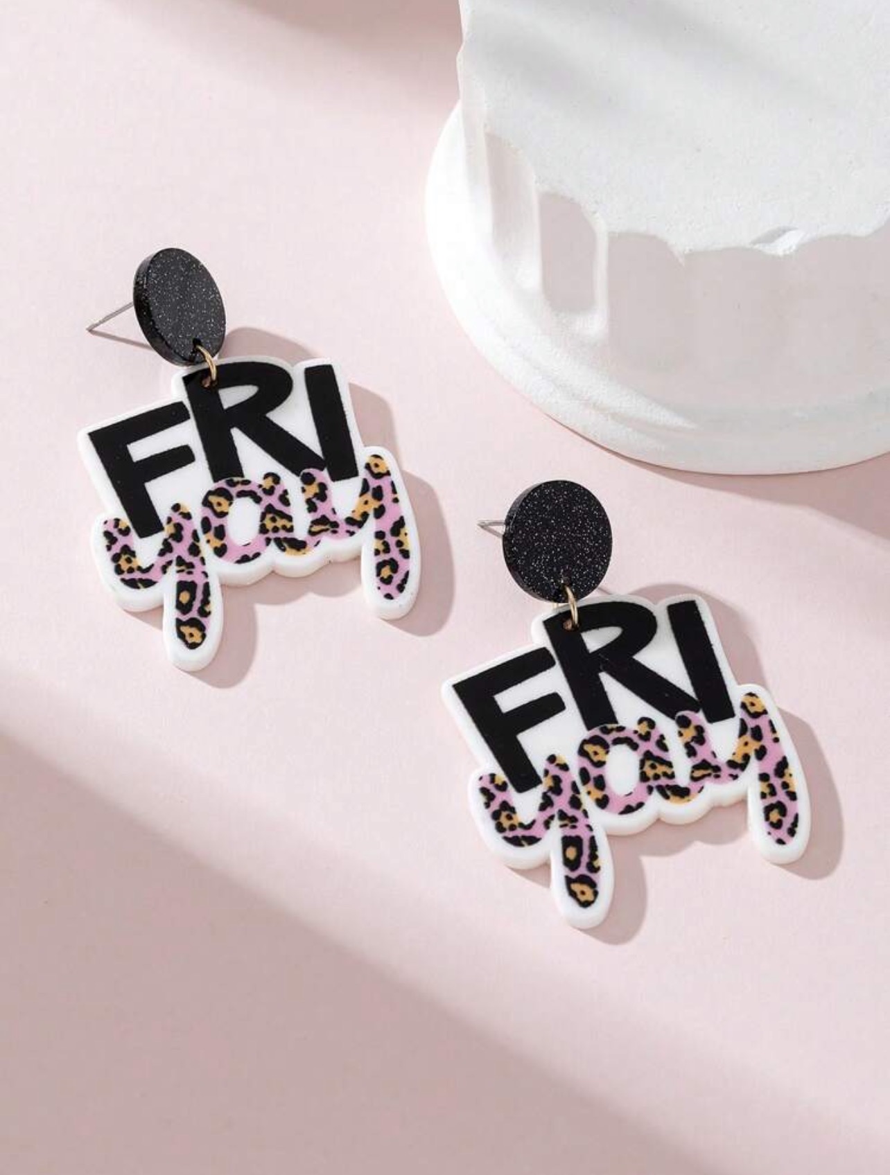 Friday & Leopard Print Earrings — alternate