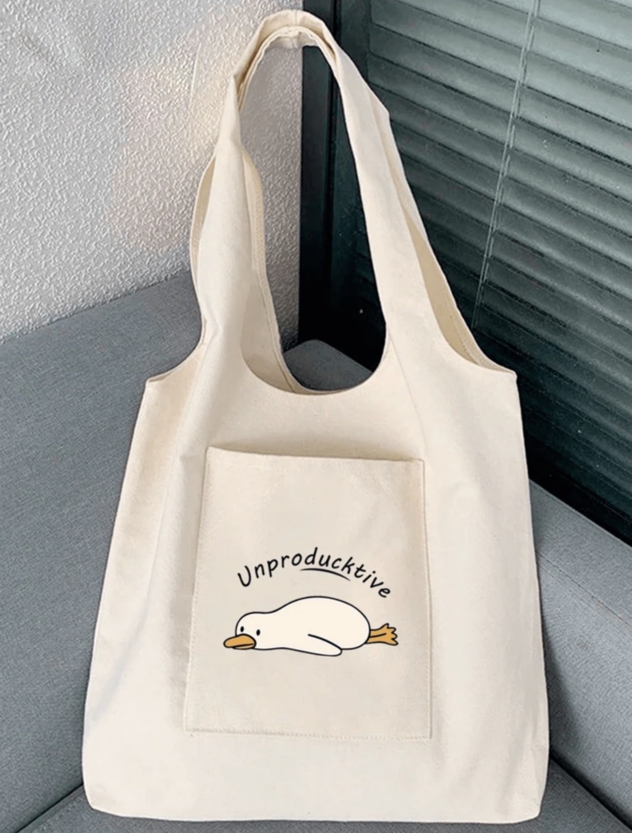 Chill Duck Unproductive Tote Bag — alternate