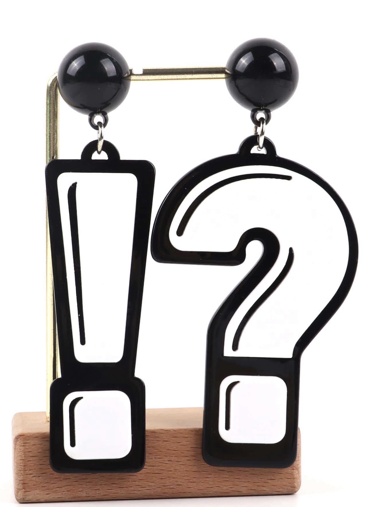 Question Mark Drop Earrings