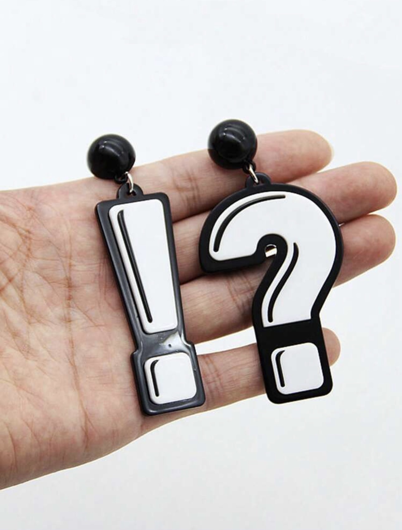 Question Mark Drop Earrings — alternate