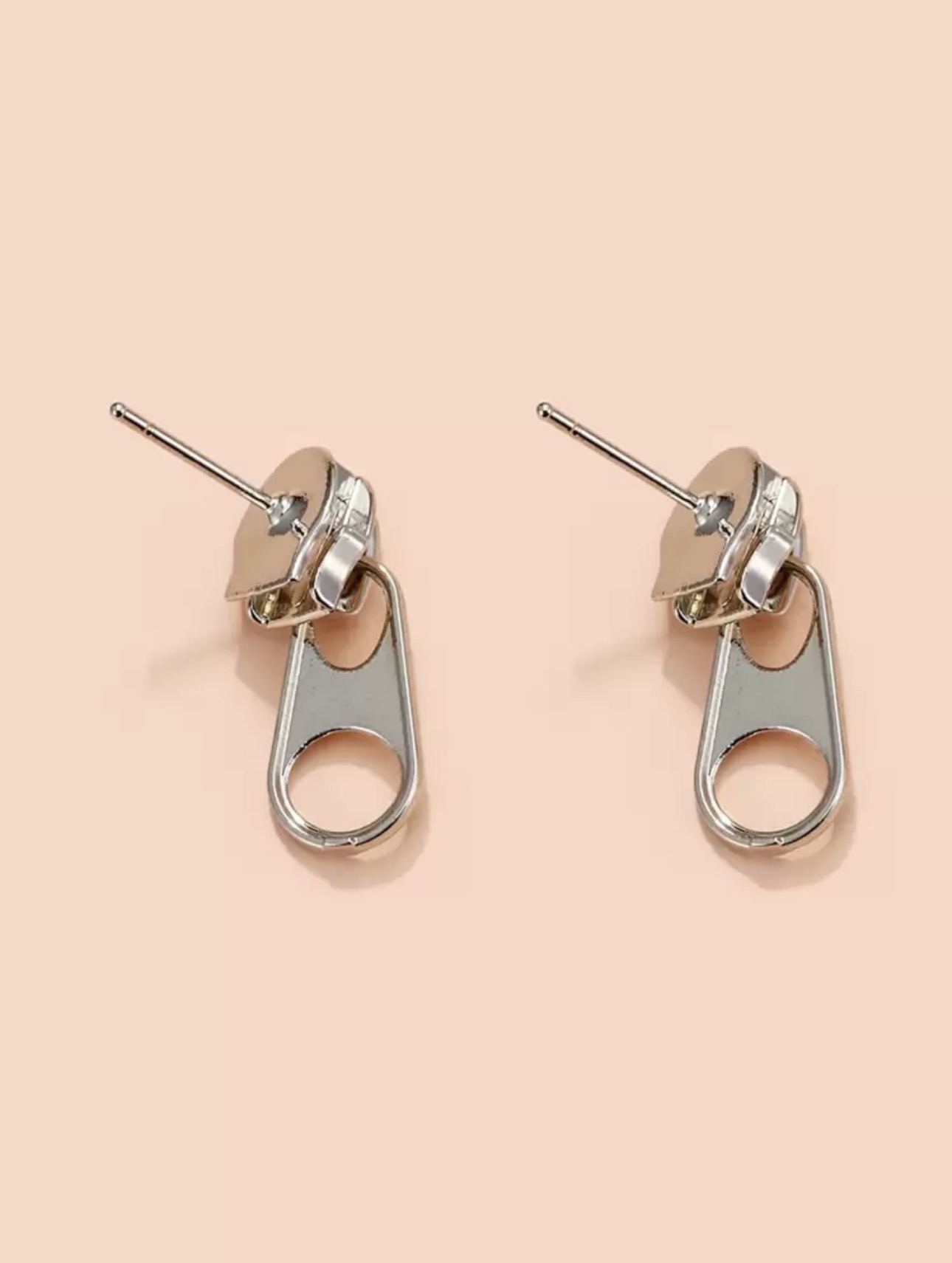 Zipper Decor Earings — alternate